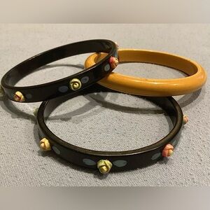 Vintage Art Deco celluloid bangles